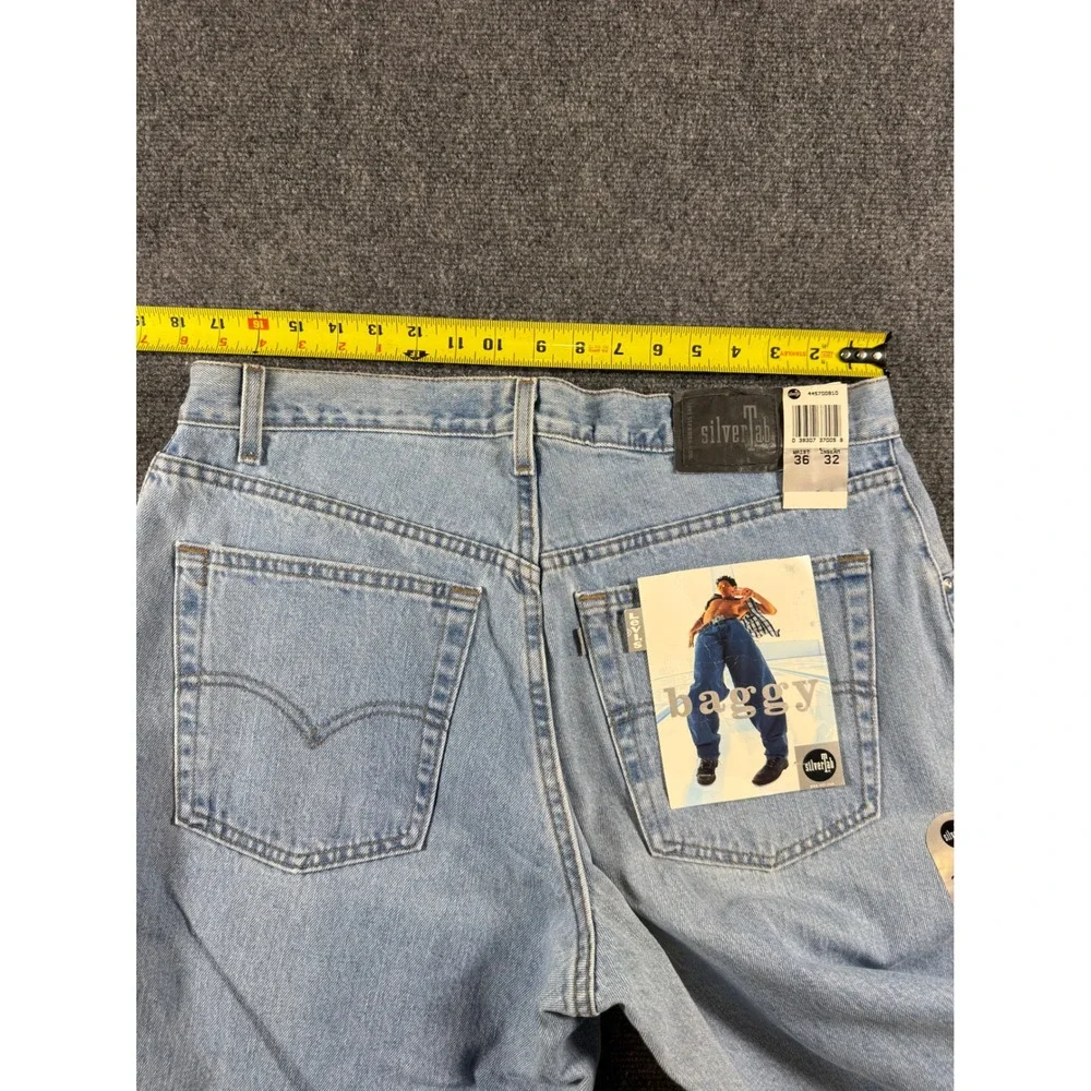 Vintage Levis SilverTab Baggy‎ Jeans 36x32 Deadstock Made USA 90s Skater Y2K NWT